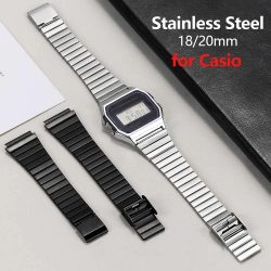 Vintage-Uhrenarmband aus Metall für Casio SGW400 F91W F84 F105/108/A158/168 AE1200/1300, hochwertiges 18-mm-Edelstahl-Armband