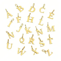 Initial Alphabet Anhänger Edelstahl Charms für die Herstellung von Halskette Minimalismus DIY Zubehör Geschenk Damenschmuck Großhandel