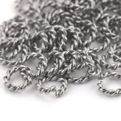 50 Stück Edelstahl Spirale offene Biegeringe Spaltringe Verbinder für Schmuckherstellung Halsketten Armband Schlüsselanhänger DIY Handwerk