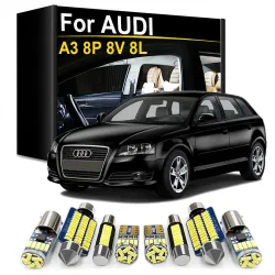 LED-Innenbeleuchtungs-Set für Audi A3 S3 8P 8V 8L 1996-2004 2005 2006 2007 2008 2009 2010 2011 2012 2013 2014 2015 -2022