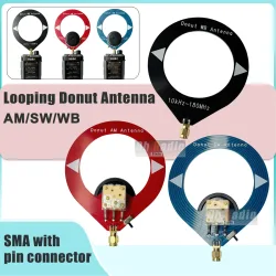 Iradio UV-98 Plus Mini Circle Donut Antenne SMA mit Pin-Anschluss SW AM WB Looping Antenne für UV-88 RT-880 RT860 Funkgerät