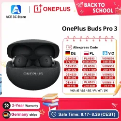 OnePlus, Globale Version OnePlus Buds Pro 3 Kopfhörer mit bis zu 50dB Geräuschunterdrückung, Spatial Audio mit Head-Tracking und Hi-Resolution Audio