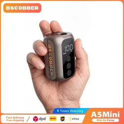 BSCOBBER A5mini Reifenfüller 100PSI Hochdruck Tragbare Luftpumpe Kabellose Wiederaufladbare Fahrrad-Zubehör