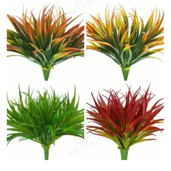 1/4 Stück, UV-beständige künstliche Pflanzen für den Außenbereich ? hohes Gras, tropische Blumen und Sträucher ? perfekt für das ganze Jahr und für den Innenbereich