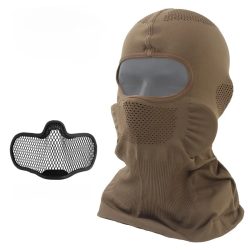 Balaclava Vollgesichtsmaske V1 mit atmungsaktivem Netzschutz, leichte Airsoft-Kopfbedeckung für Paintball, Radfahren, Jagd.