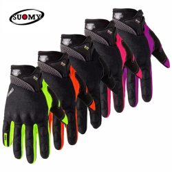 SUOMY Atmungsaktive Rennhandschuhe Motorrad Vollfingerhandschuhe Motocross Motorrad Atem Mesh Touchscreen Racing Fahrradhandschuhe