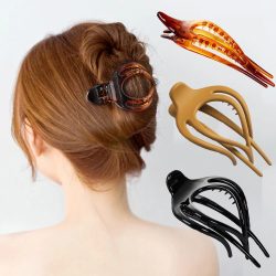 Frauen Große Haar Clips Clamp Blume Acryl Kunststoff Entenschnabel Klaue Haarspange Mädchen Haarnadel Pferdeschwanz Styling Werkzeuge Haar Zubehör