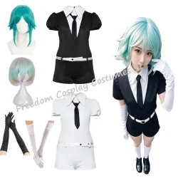 NONE, Anime Land of The Lustrous Diamond Houseki No Bort Kuni Jade Gelb Cosplay Kostüm Playsuit Outfits Anzüge Perücke für Frauen Männer
