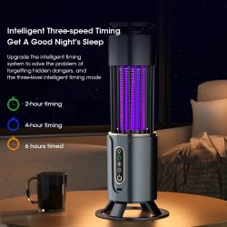 HOMEFISH USB-betriebene Mückenabwehrlampe zum Aufladen oder Einstecken Elektrische Insektenfalle Outdoor-Mückenabwehrlampe