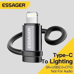 Essager-Beleuchtung auf Typ-C-Adapter, 3 A, schnelles Aufladen, IOS-Buchse auf Typ-C-Stecker, für iPhone 15, 14, 13 Pro, IPad-Konverter