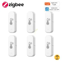 Tuya Zigbee 3.0 Temperatur- und Feuchtigkeitssensor, Smart Home Innenhygrometer, App-Fernüberwachung, funktioniert mit Smart Life Z2M, Hub erforderlich