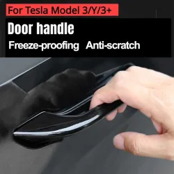 Türgriffe für Tesla Model 3 Y Frostschutzgriff Aufkleber Patchabdeckung Auto Modifikation Frostsicherer Türknauf ABS 4 Stück 2017?2024
