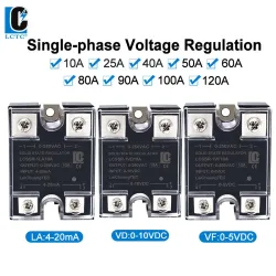 LCTC SSR 0-10V 4-20MA 0-5V Steuerung Solid State Spannungsregler Einphasig 10A 25A 40A 50A 60A 80A 90A 100A 120A VD VF LA