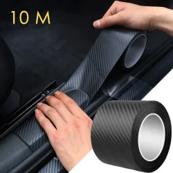 1-10m Nano Kohle faser Auto 3d Klebeband Aufkleber Tür Spiegel Paste Schutzst reifen DIY Schutz folie wasserdicht Kleber Karbonfaser Sticker Tür- und Spiegel-Schutzstreifen Wasserdichte Schutzfolie