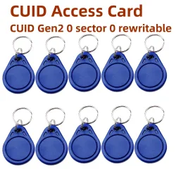 5/10 Stück GEN2 CUID Android App MCT Modifizierbarer UID NFC 1k S50 13,56MHz Schlüsselanhänger, beschreibbare HF 14443A CUID-Karte Block 0