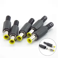 5 Stück 6,5 mm x 4,4 mm mit 1,3 mm Pin DC-Stromanschluss-Adapterstecker 6,5 * 4,4-Stecker Audio-Computer-DIY-Teile