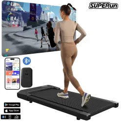 300lbs Laufband für Zuhause 2,5 PS Laufbänder Walking Pad LCD Digitale Datenanzeige 2in1 Walking Laufen Fitness Trainingsgerät