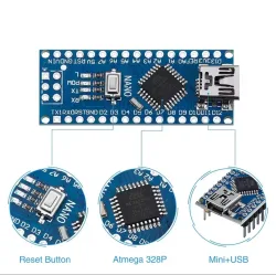 Nano 3.0 Mini Type-C Micro USB mit Bootloader-kompatiblem Nano-Controller für Arduino CH340 USB-Treiber 16Mhz ATMEGA328PB
