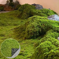 Künstliche Mooslandschaft, bionischer Rasen, falsches Moos, Mikrolandschaftslayout, Rasen, Bonsai, Keramik, Pflasterlandschaft, draußen und drinnen