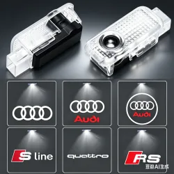 2er-Set Laser-Projektor Geister-Schatten-LED-Türbegrüßungslicht für Audi Q7 Q3 Q5L Q2L S4 S5 S6 S7 S8 A6L A4L A3 A4 A7 A5 RS3 RS4