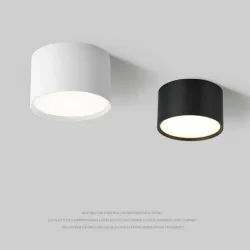 Ultradünnes Aufbau-Downlight, Runde LED-Deckenleuchte ohne Bohren, Deckenstrahler für Gewerbe, Büro und Flur