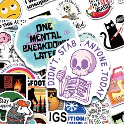 100 Stück Cartoon Snarky MEME Aufkleber Aufkleber für Telefon Scrapbook Skateboard Koffer Kühlschrank Graffiti Ästhetische Aufkleber