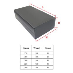 80×160mm Aluminiumgehäuse Box Controller Power Box Aluminiumgehäuse Anschlussdose Projektgehäuse Box