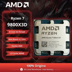 AMD Ryzen 7 9800X3D 8-Kern-Prozessor, 5,2GHz Max Boost, 96MB L3 Cache, 120W TDP, Sockel AM5, Kein Kühler im Lieferumfang enthalten