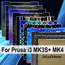 Für Prusa I3 MK3 MK3S+ MK4 Bauplatte 241*254mm Federstahlblech PEI PEO PET PEY H1H Bauplatte 3D-Drucker-Teile Beheiztes Bett