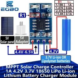 1 ~ 10PCS MPPT 1A 4,2 V 3,7 V 18650 LiPo Li-Ion Lithium-Batterie Ladegerät Modul Solar Panel batterie Laden SD05CRMA