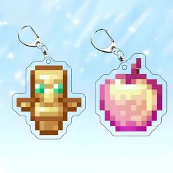 2-10 Teile/satz Totem von Undying Diamond Schwert Auge von Enchanted Golden Apple Schlüsselanhänger Spitzhacke Modell Spielzeug Sammeln Schlüsselanhänger
