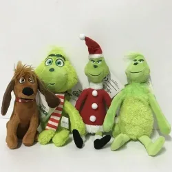 Neu verkauf Green Shaggy Anime Figuren Perfekte Weihnachtsdekoration Grünhaariges Monster Figur Plüsch Puppe Kind Geburtstag Spielzeug Geschenke