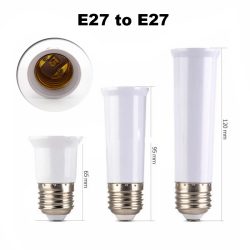 65mm 95mm 120mm E27 auf E27 Extender Lampenfassung Basis Glühbirne Verlängern Verlängerung Sockel Adapter LED Licht Adapter Konverter