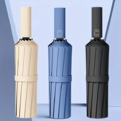 Verstärkter 24-Knochen-Regenschirm, starker und langlebiger, windbeständiger Regenschirm für Herren, Anti-UV-Sonnenschutz-Regenschirm für Damen, sonnig