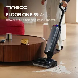 Tineco Floor One S9 Artist Odkurzacz na mokro i sucho, ssanie 22 kPa, konstrukcja zapobiegaj?ca spl?taniu, samooczyszczanie, wyd?u?ona ?ywotno?? akumulatora, czas pracy 50 min, czyszczenie dwóch