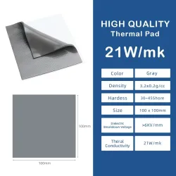 0,5/1,0/1,5/2,0/2,5/3,0/3,5/4,0mm 100x 100mm Thermal Pad 21W/mk 100x50mm Isolierung Blatt Thermal Pad Kühlkörper Laptop PCB Led Rtx