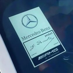 Statischer Aufkleber für die Frontscheibe, wasserdicht, für Mercedes Benz AMG A B C E S V Klasse A180 CLK CLA GLE W212 C200
