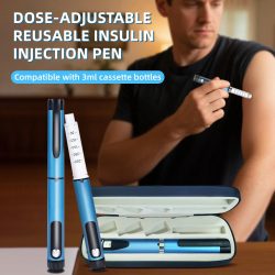 Wiederverwendbarer 60-Einheiten-Peptid-Insulin-Pen für 3 ml Standard-Kartuschenfläschchen mit Verpackungsbox (ohne Kartusche und Nadel)
