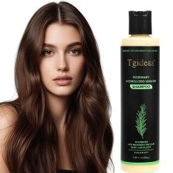 Tgideas Natürliches Rosmarin-Haarshampoo 220ml Organisches Keratin-Shampoo Silikonfrei Reduziert Haarausfall Pflegt die Kopfhaut für Dickeres Haar