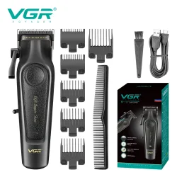 VGR, VGR V-197 Professioneller Elektrischer Trimmer Kabelloser Verstellbarer Haarschneider LED-Haarschneider für Männer Haarschneidemaschine