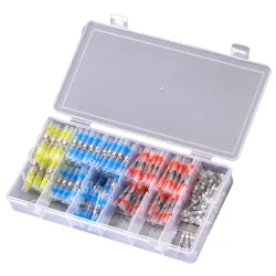 10/50/100 PCS Lötdichtung Draht Stoßverbinder Schweißring Schrumpfklemme, wasserdichte isolierte elektrische Drahtklemmen