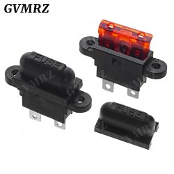 5PCS Wasserdichte Auto Standard Mittleren Sicherung Halter + 1-50A Auto Boot Lkw ATC ATO Flachsicherung 3A 5A 10A 15A 20A 25A 30A 35A 40A 50A