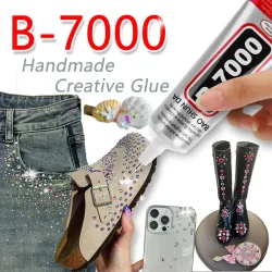 B7000 Glue, Handy-Bildschirmkleber, geeignet für Schmuck, Hausbau-Modelle, Trockenblumen, Holzrahmen, Stoffe, Pappe, Wollstoffe, universelle Bastelarbeiten, kreativer, weicher Kleber,