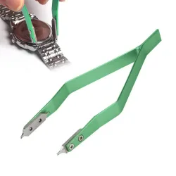 7825 V-förmige Uhrenreparatur-Pinzette, Federsteg-Pinzette aus Metall, Uhrenreparatur-Zubehör für Uhrmacher