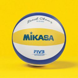 VLS300 V330W Volleyball, blau, gelb, Größe 5, hochwertiger PU-Heißkleber-Volleyball für Teenager und Erwachsene