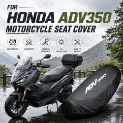 Für HONDA ADV350 ADV 350 2021 2022 Motorrad Regensitzbezug Wasserdichter Sattelbezug Schwarz 210D UV-Schutz