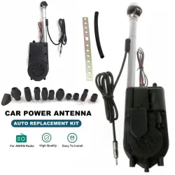 Universelles Auto-Antennen-Kit 12V AM/FM Sender Antennen Elektrische Antenne Automatische Teleskop-Außenantenne Fahrzeugzubehör Radio Außenantenne Pro für Autoradio Audio für Mercedes W140 W126 W124