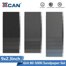 XCAN Schleifpapier-Set, wassertrockenes Schleifpapier, 22,9 x 9,9 cm, Schleifpapier zum Polieren von Holz, Metall und Automobilen