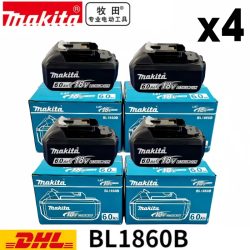 Original 6AH Makita BL1860 6Ah Akku für Elektrowerkzeuge Li-Ionen Ersatzakku LXT BL1850 BL1840 für 18V Schrauber mit BMS 18V Akku