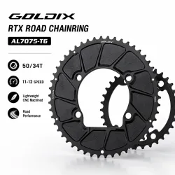 GOLDIX 110BCD 2X AERO Doppelkettenblatt 48/34T 50/34T 52/36T 53/39T für R9200 R8100 R7100 11S 12S 4-Bolzen Rennrad-Kettenblatt